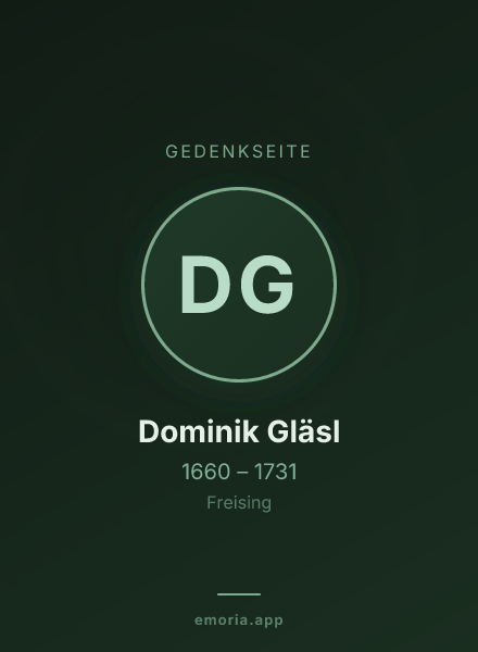 Gedenkportrait von Dominik Gläsl