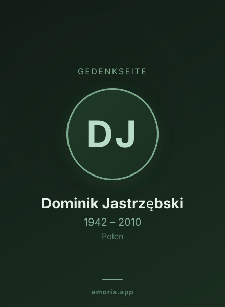 Gedenkportrait von Dominik Jastrzębski