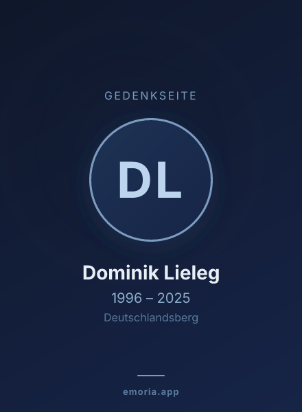 Gedenkportrait von Dominik Lieleg