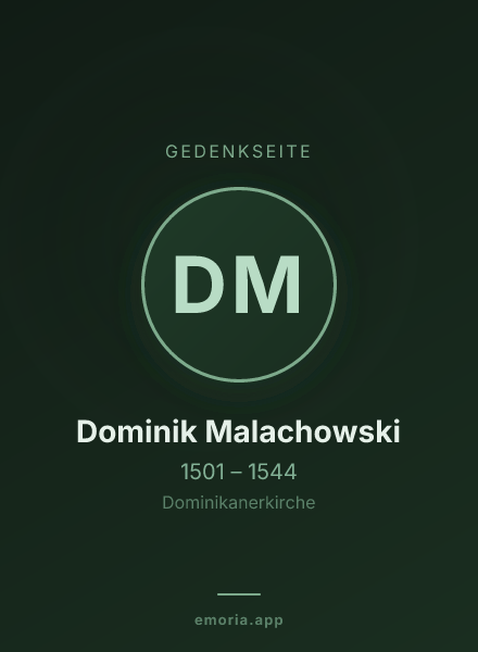 Gedenkportrait von Dominik Malachowski