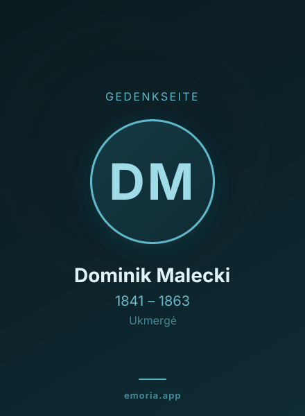Gedenkportrait von Dominik Malecki