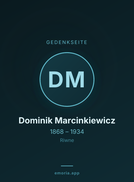 Gedenkportrait von Dominik Marcinkiewicz