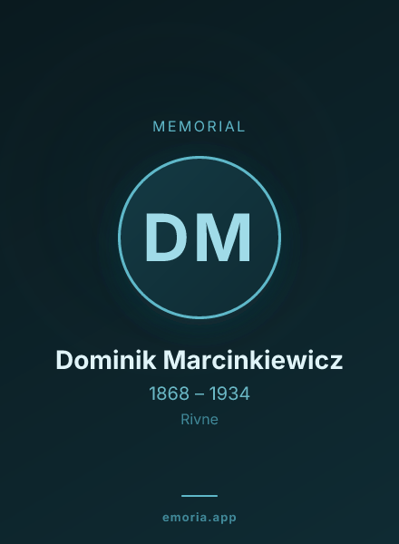 Memorial portrait of Dominik Marcinkiewicz