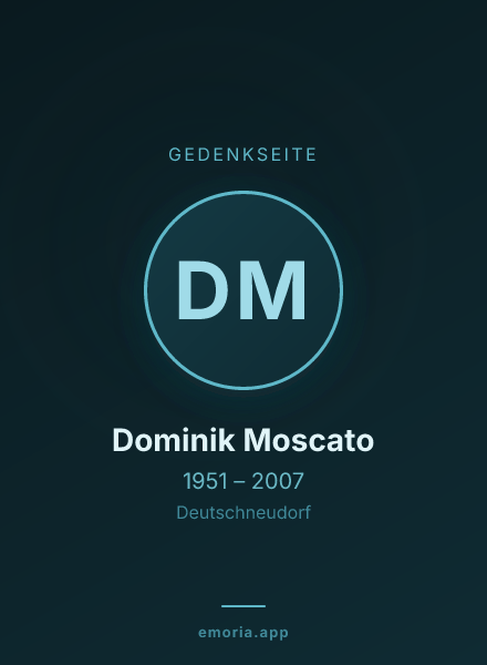 Gedenkportrait von Dominik Moscato