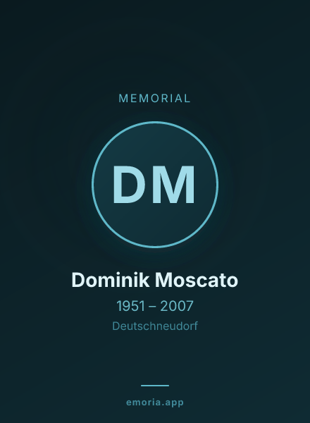 Memorial portrait of Dominik Moscato