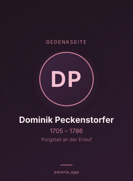 Gedenkportrait von Dominik Peckenstorfer