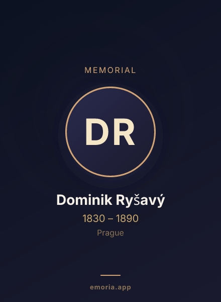 Memorial portrait of Dominik Ryšavý