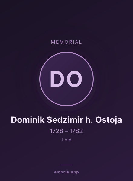 Memorial portrait of Dominik Sedzimir h. Ostoja