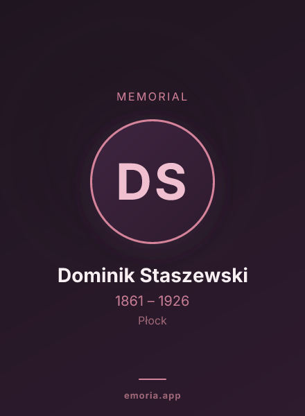 Memorial portrait of Dominik Staszewski