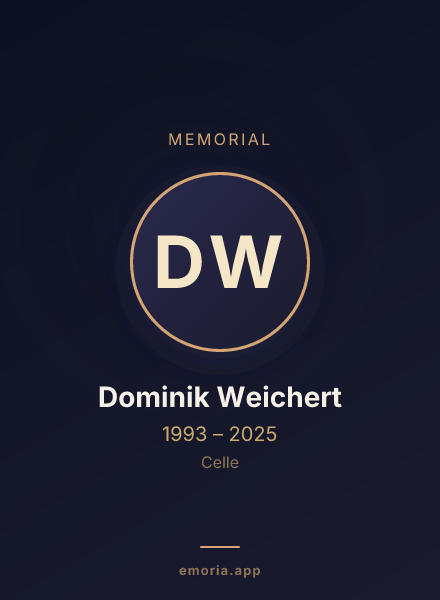 Memorial portrait of Dominik Weichert