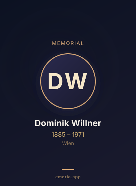 Memorial portrait of Dominik Willner