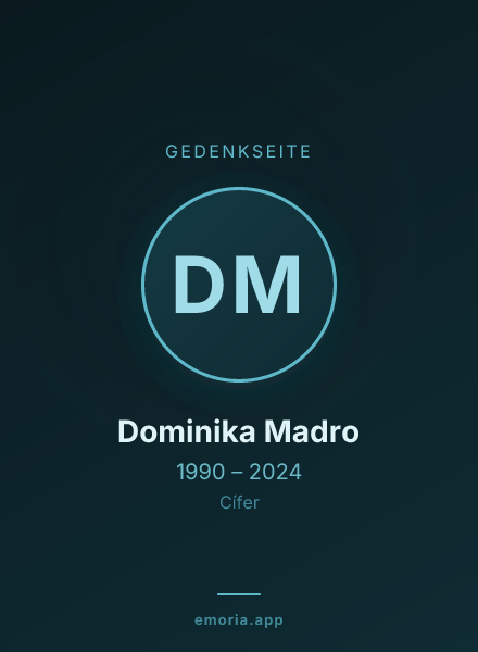 Gedenkportrait von Dominika Madro