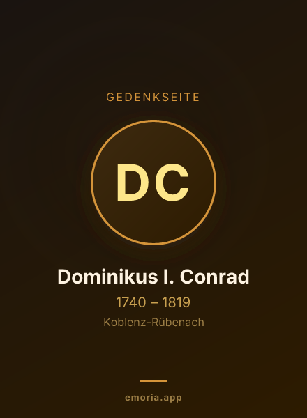 Gedenkportrait von Dominikus I. Conrad