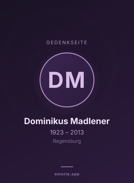 Gedenkportrait von Dominikus Madlener