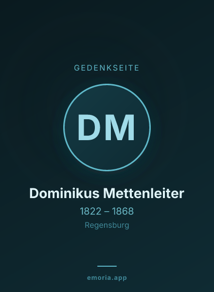 Gedenkportrait von Dominikus Mettenleiter