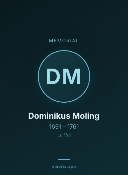 Memorial portrait of Dominikus Moling
