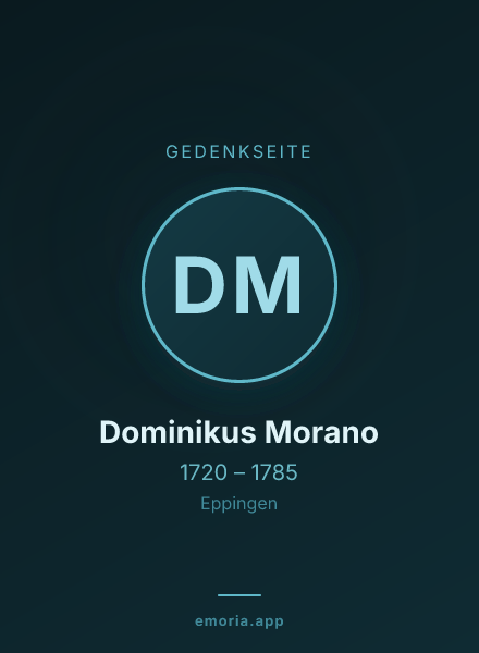 Gedenkportrait von Dominikus Morano