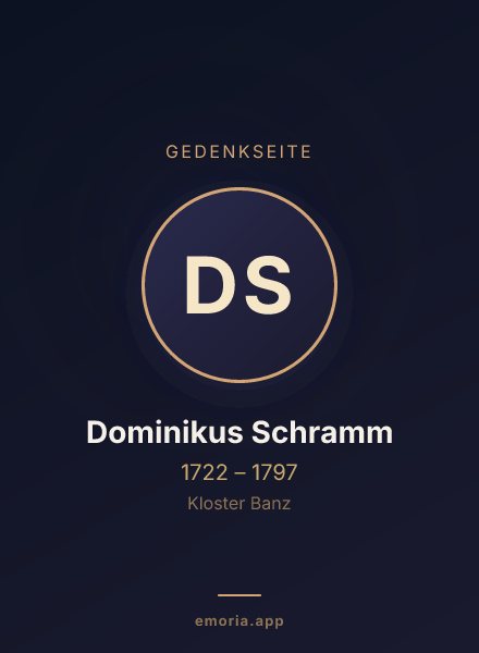 Gedenkportrait von Dominikus Schramm