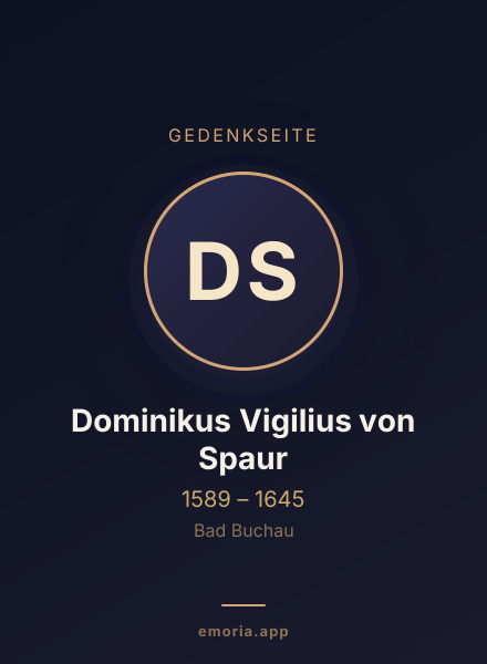 Gedenkportrait von Dominikus Vigilius von Spaur