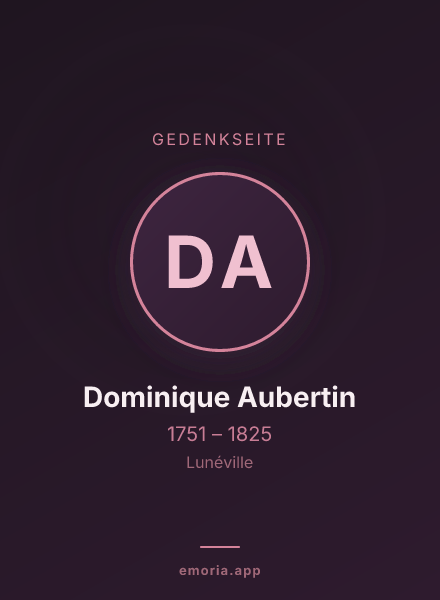 Gedenkportrait von Dominique Aubertin