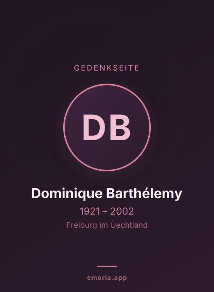 Gedenkportrait von Dominique Barthélemy