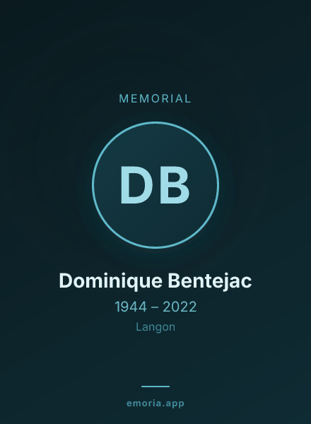 Memorial portrait of Dominique Bentejac