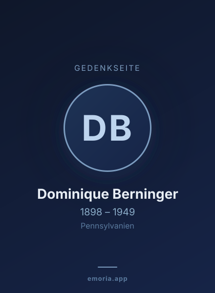 Gedenkportrait von Dominique Berninger
