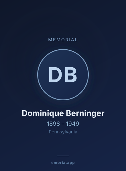 Memorial portrait of Dominique Berninger