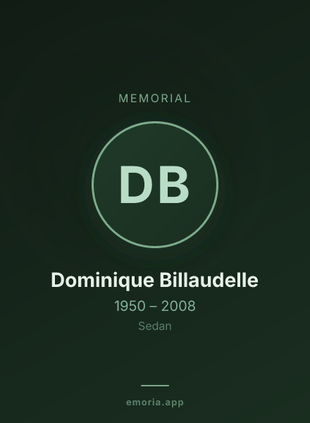 Memorial portrait of Dominique Billaudelle