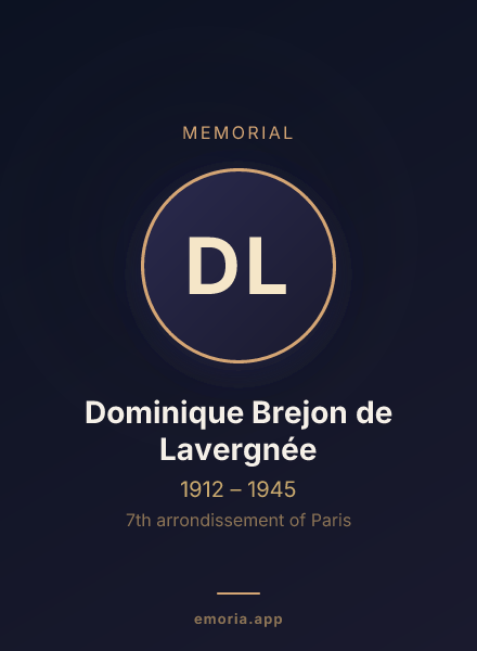 Memorial portrait of Dominique Brejon de Lavergnée