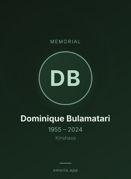 Memorial portrait of Dominique Bulamatari