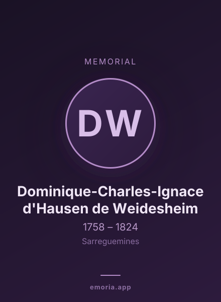 Memorial portrait of Dominique-Charles-Ignace d'Hausen de Weidesheim