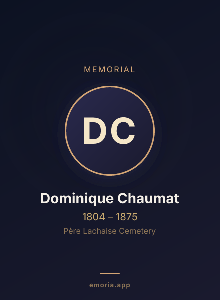 Memorial portrait of Dominique Chaumat