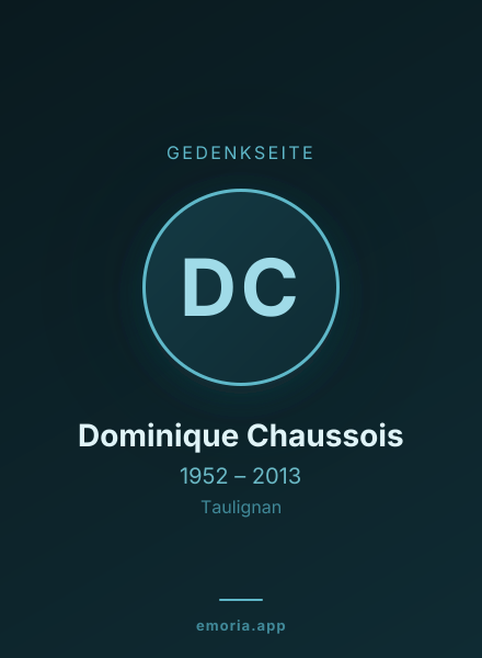 Gedenkportrait von Dominique Chaussois