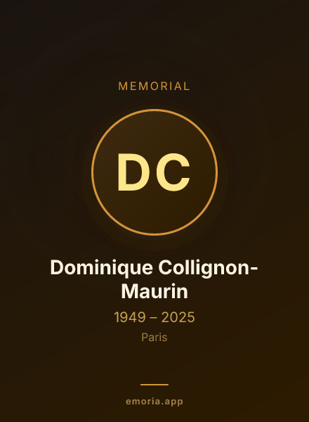 Memorial portrait of Dominique Collignon-Maurin