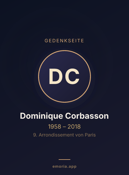 Gedenkportrait von Dominique Corbasson