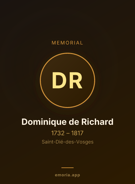 Memorial portrait of Dominique de Richard