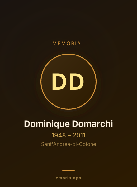Memorial portrait of Dominique Domarchi