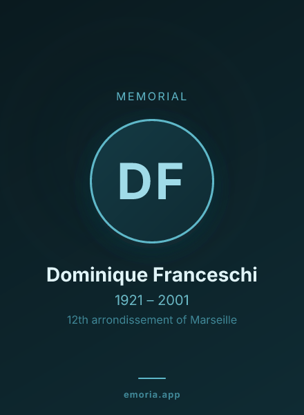 Memorial portrait of Dominique Franceschi