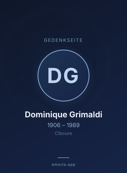 Gedenkportrait von Dominique Grimaldi