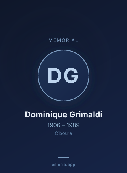 Memorial portrait of Dominique Grimaldi