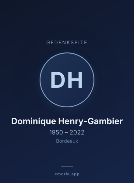 Gedenkportrait von Dominique Henry-Gambier