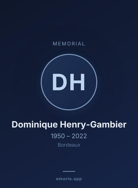 Memorial portrait of Dominique Henry-Gambier