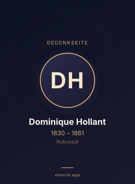 Gedenkportrait von Dominique Hollant