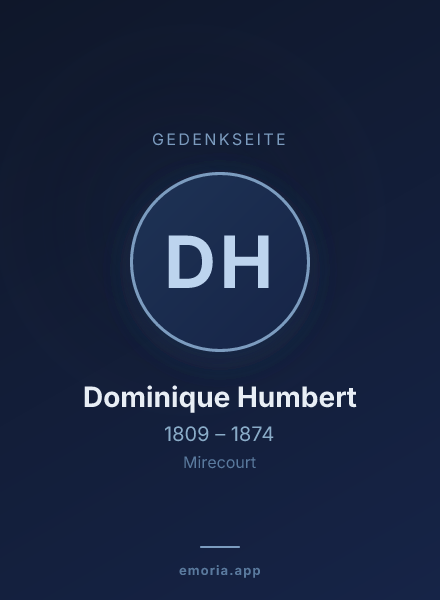 Gedenkportrait von Dominique Humbert