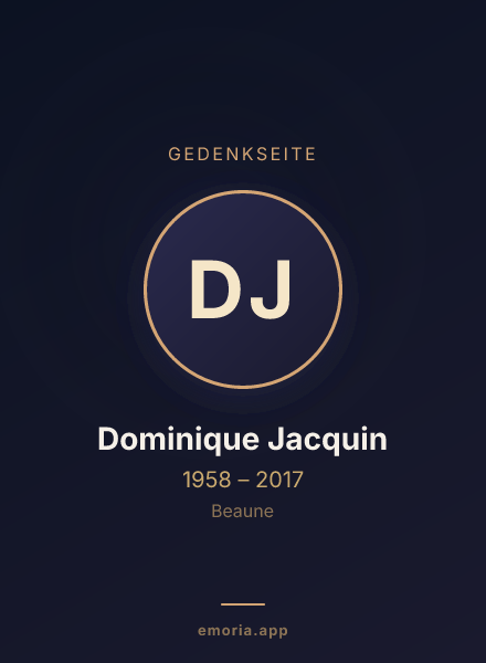 Gedenkportrait von Dominique Jacquin