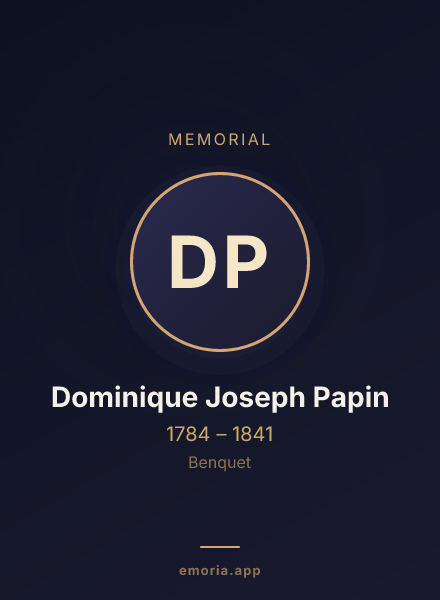 Memorial portrait of Dominique Joseph Papin