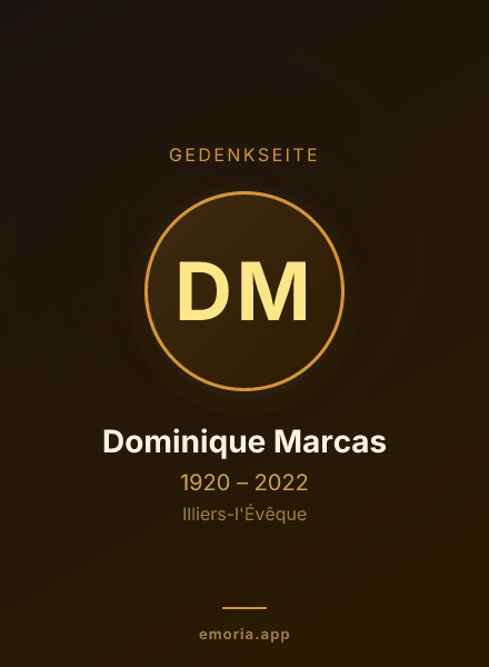 Gedenkportrait von Dominique Marcas