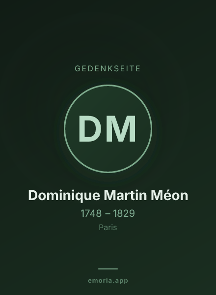 Gedenkportrait von Dominique Martin Méon
