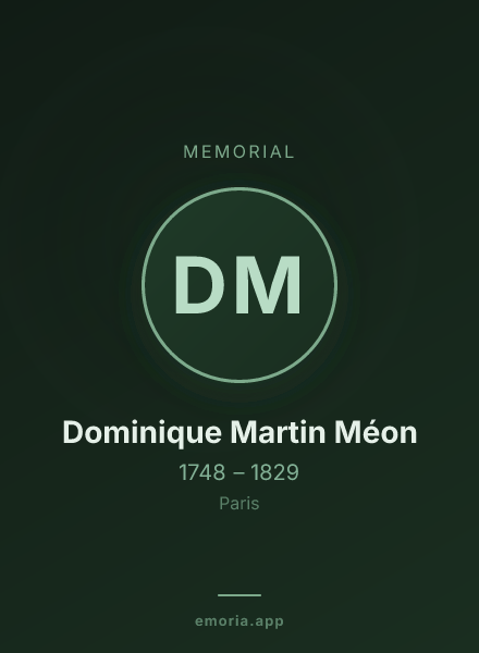 Memorial portrait of Dominique Martin Méon